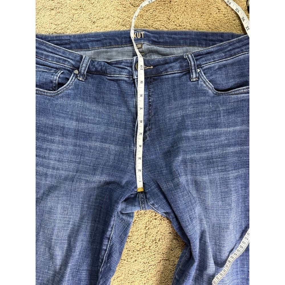 Kut from the Kloth Ankle Straight Leg Cuffed Jeans Women 20W Blue Denim - Picture 6 of 8
